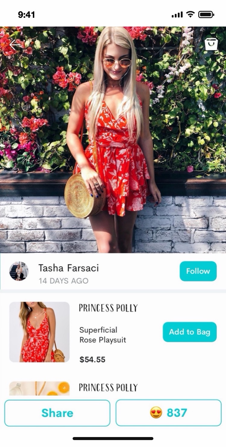 Dote: a creator’s look with the outfit ready to add to bag