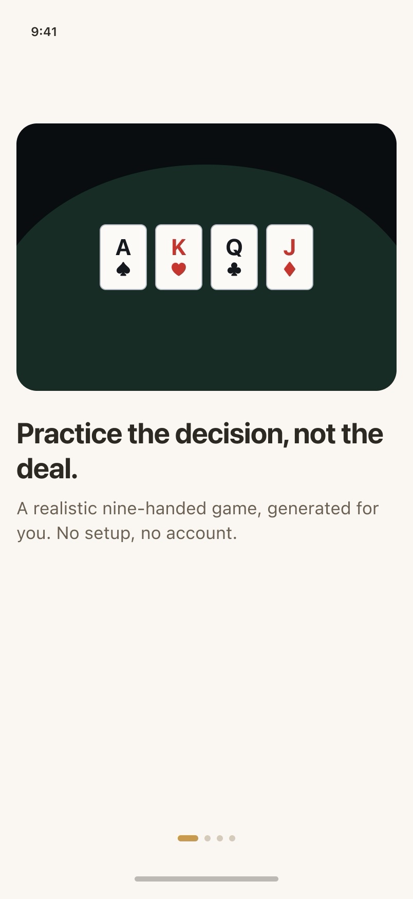 Seat Nine: practice the decision, not the deal